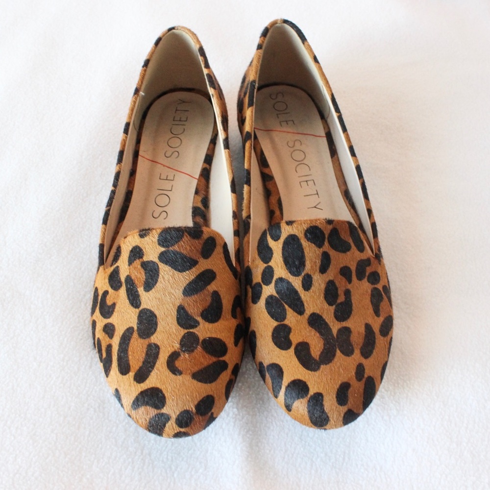 Sole Society Nitsa Leopard Loafers